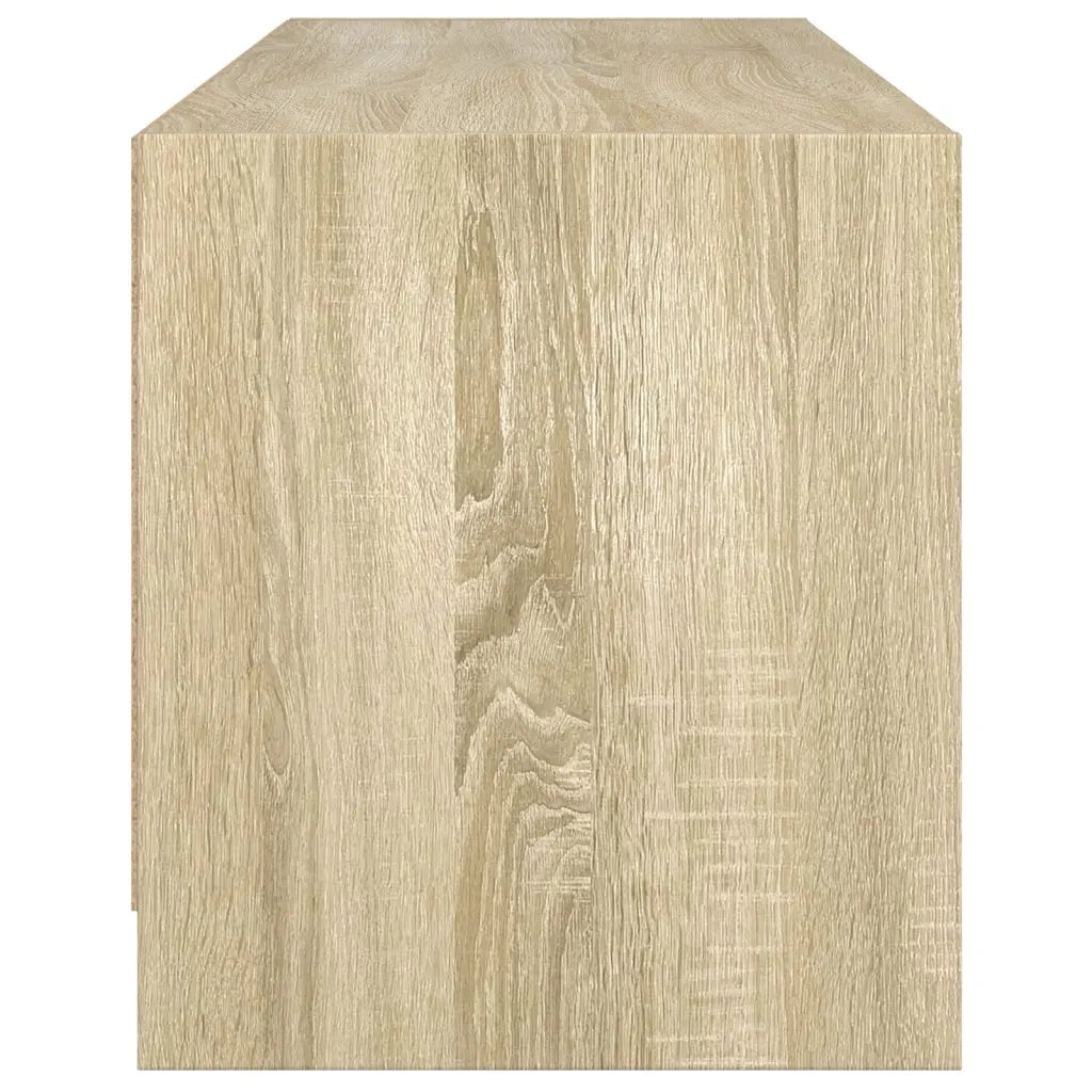 Mobile Porta TV con Ante-Mobile per TV-Credenza TV in Vetro Rovere Sonoma 102x37x42 cm 488962
