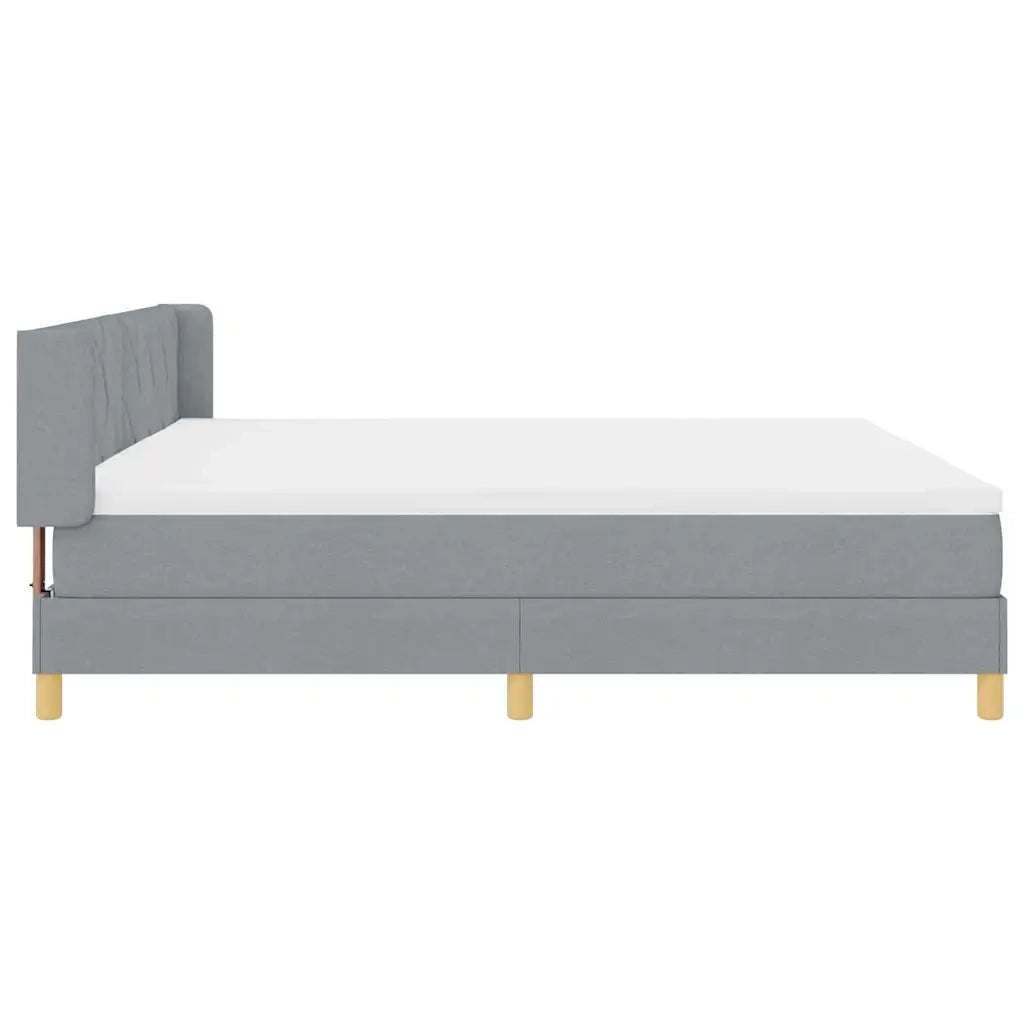 Letto a molle con materasso Grigio chiaro 200 x 200 cm Tessuto 3341377