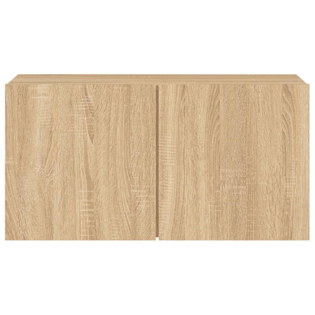 Mobile TV multimediale mensola TV credenza TV sala da pranzo soggiorno camera da letto a parete rovere Sonoma 80 x 30 x 41 cm marrone 02_0028165