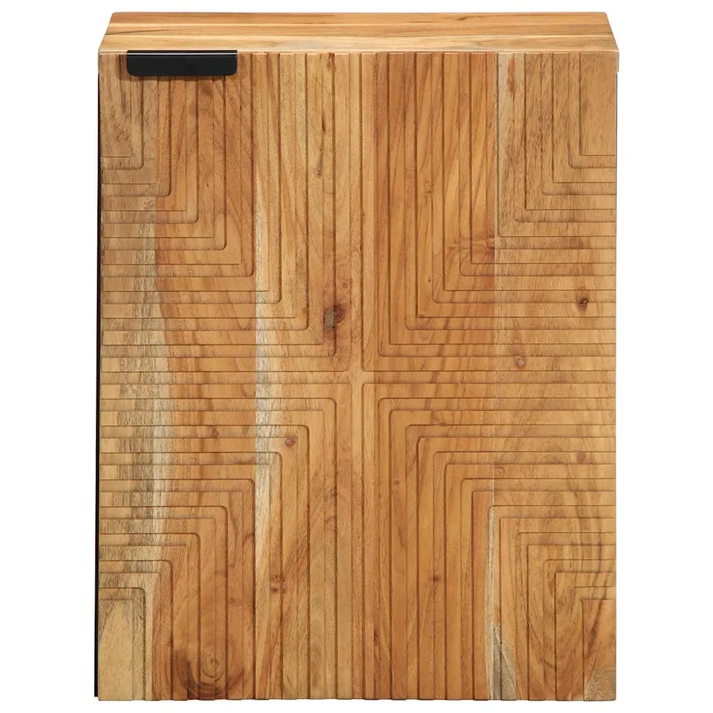 Armadio per Lavabo da Bagno con porta Legno di Acacia Massello 4017776