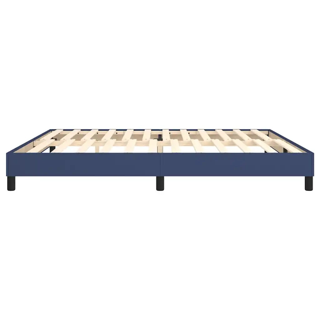 Struttura Letto a Rete a Molle Blu 200x200 cm in Tessuto 3120546