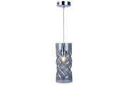 Sospensione Reality Pia vetro cromato E27 1 luce Ø12cm