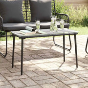 Tavolo da Giardino Nero 80 x 40 x 45 cm polyrattan 42010364