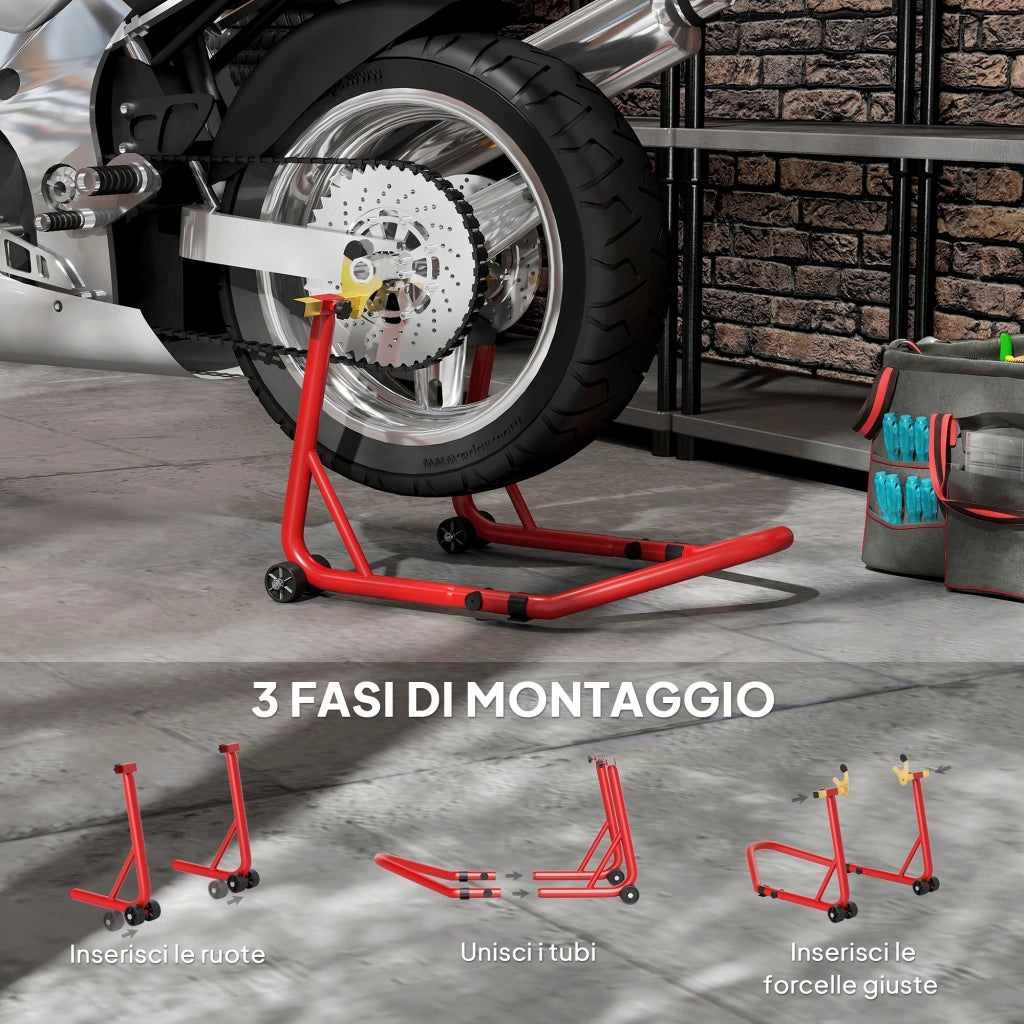Cavalletto per Moto ¨C Zephmum ¨C Rosso