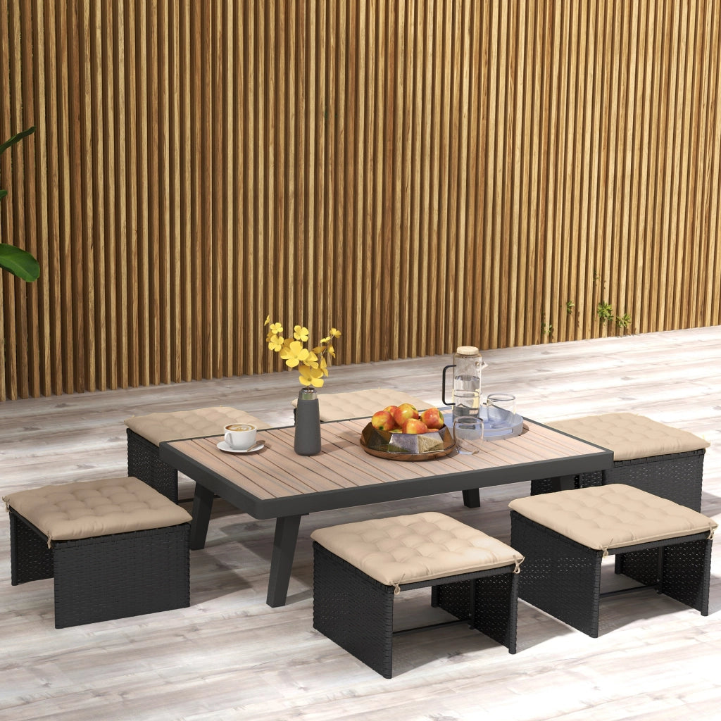 Set 6 Cuscini per Sedie ¨C Xylo ¨C Imbottiti con Lacci 40x40 cm Cachi