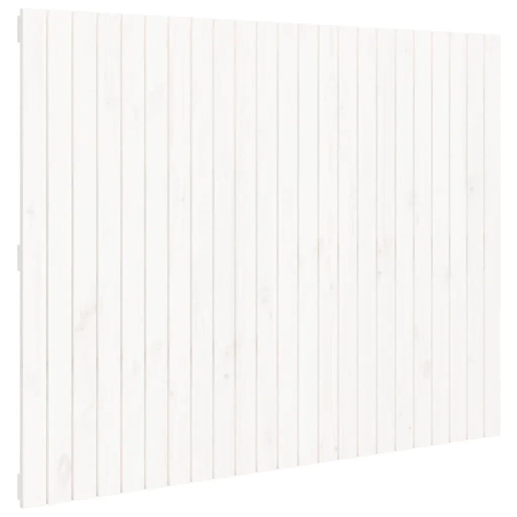 Testiera da Parete-Testiera a Muro-Testata Decorativa Bianca 146,5x3x110 cm Legno Massello di Pino