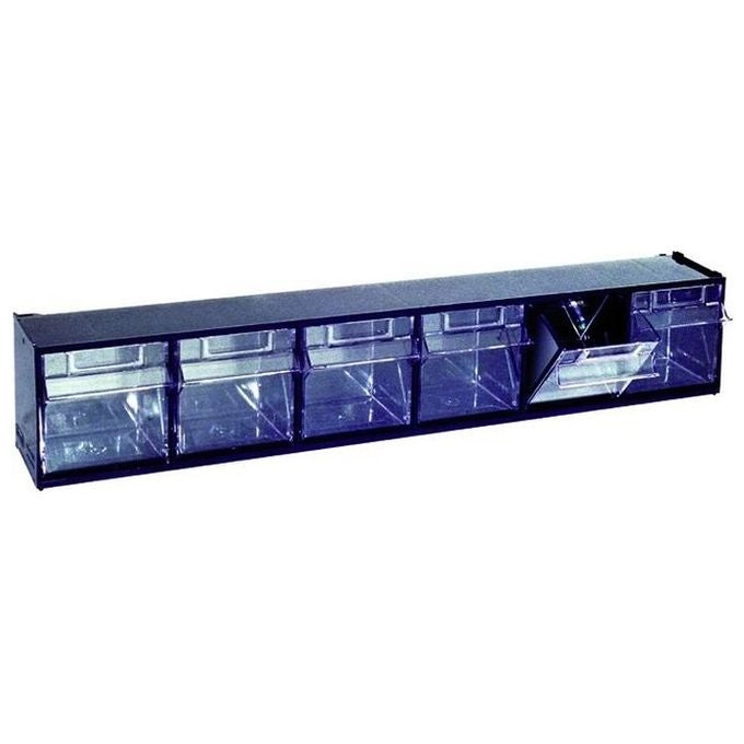 Blinky 4034506 Cassettiera Multibin 6 Cassetti Ribaltabili Fissaggio a Parete 60x9.5x11.5 cm colore Nero