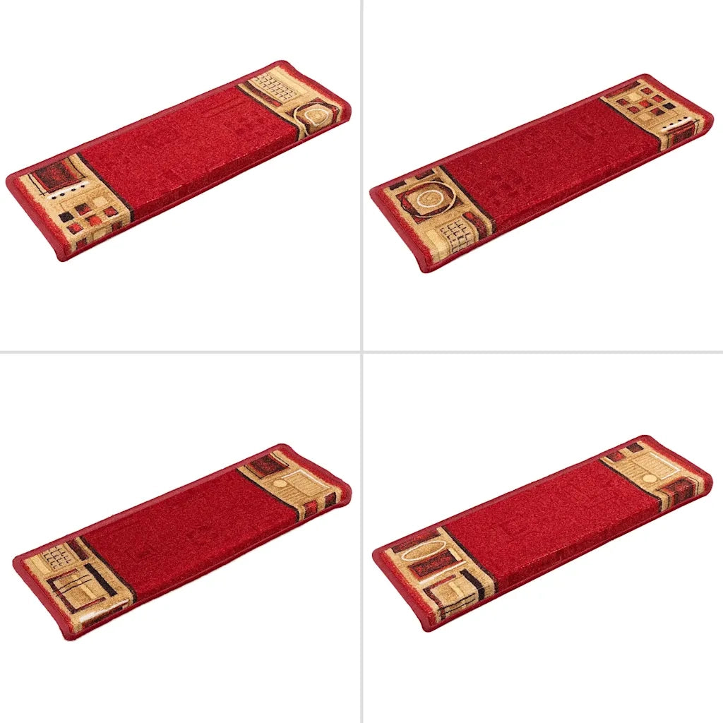 Tappetini Autoadesivi per Scale 15 pz | Gradini per Scale 65x21x4 cm Rossi