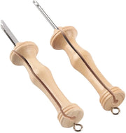Set di punteria in legno con manico ergonomico, 2 pezzi