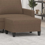 Poggiapiedi Marrone 70x55x41 cm in Tessuto 349350