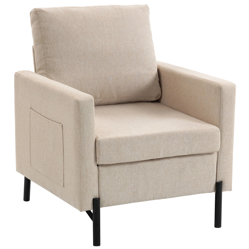 Poltrona ¨C Zephmum ¨C Tessuto Beige 73x77x87