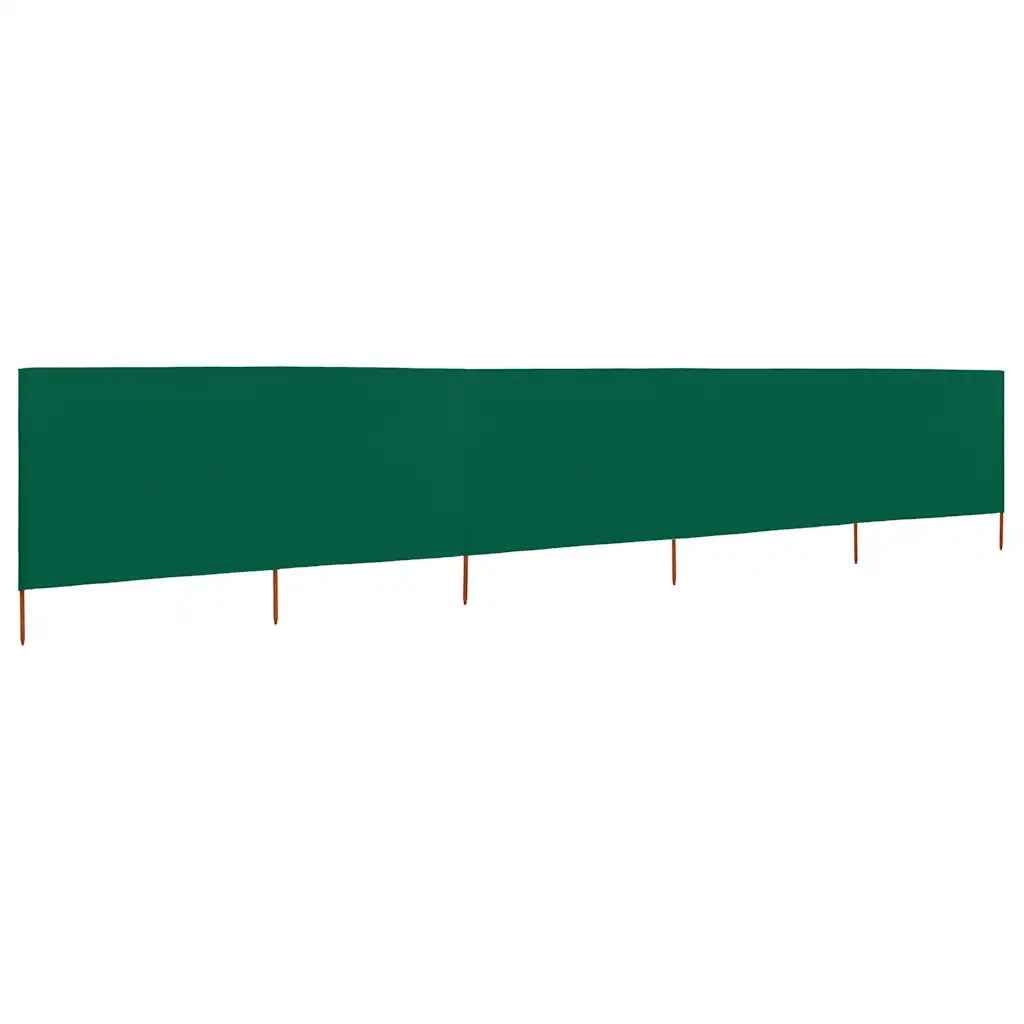 Paravento a 5 Pannelli in Tessuto-Divisorio 600x80 cm Verde