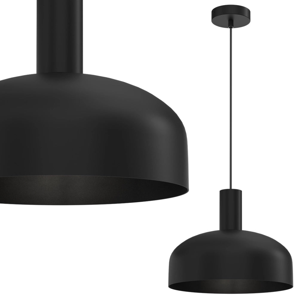 Lampada a sospensione Visby nera Ø30cm E27 Milagro