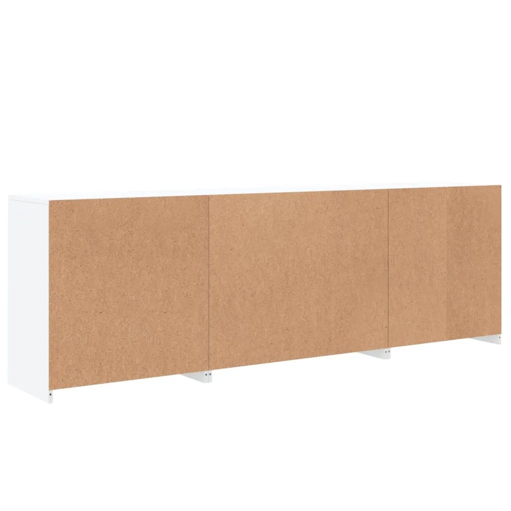 Credenza con Luci LED Bianca 202x37x67 cm 3209009
