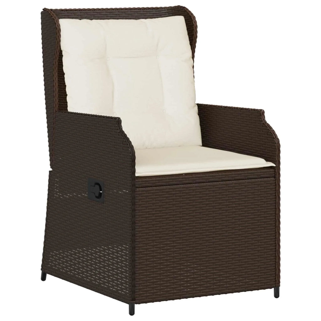 Panchina da giardino 2 pcs Marrone polyrattan 3394486