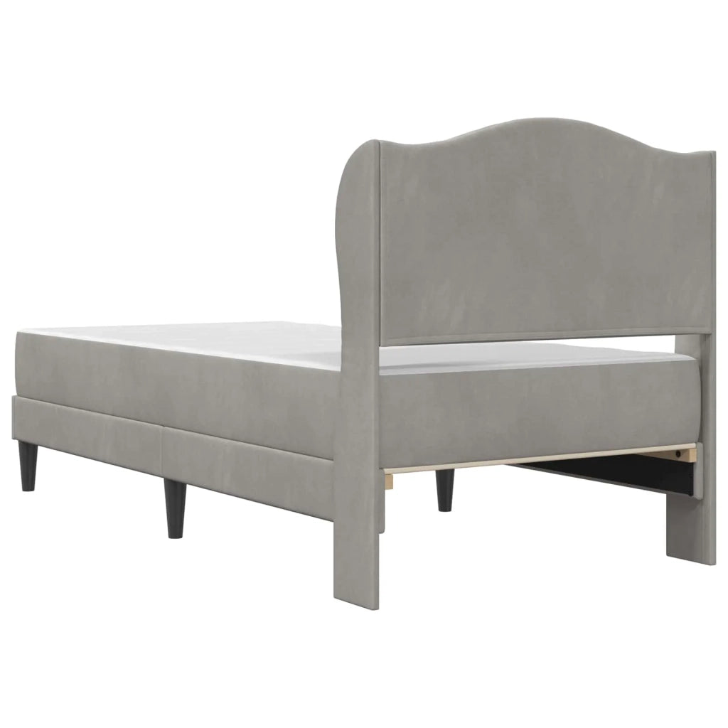 Struttura del letto-Giroletto Grigio Chiaro 80 x 200 cm Velluto 164493