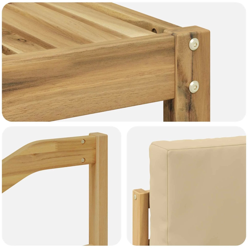 Set di divani da esterno con cuscino 5 pcs Bianco e Beige 3387227