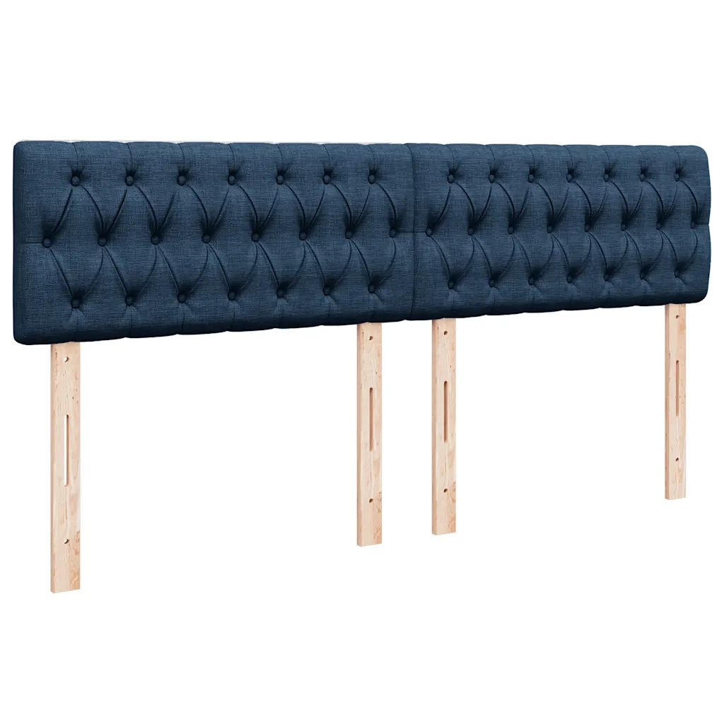Giroletto a Molle con Materasso Blu 200x200 cm in Tessuto 3286008