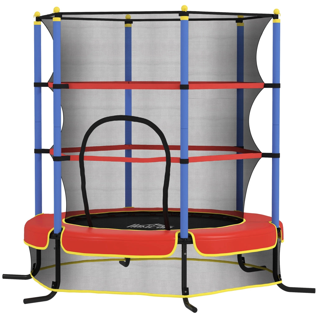 Trampolino per Bambini con Rete Sicurezza ¨C Minimal ¨C Blu 3-10 Anni