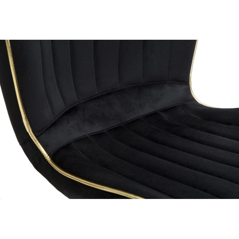 Sedia Paris Space Nera /gold Set 2 Pz cm 46x58x77