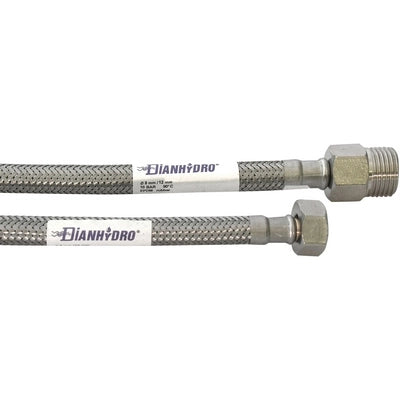 FLESSIBILE INOX MODELLO PROLUNGATO  CM. 25- MF 1/2 x 1/2- DH- pezzi 1