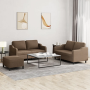 Set di Divani 3 pz con Cuscini Marrone in Tessuto 3201813