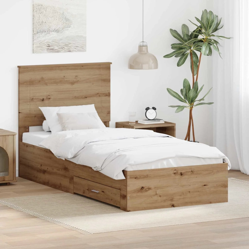 Struttura del letto Rovere artigianale 100 x 200 cm 3409693