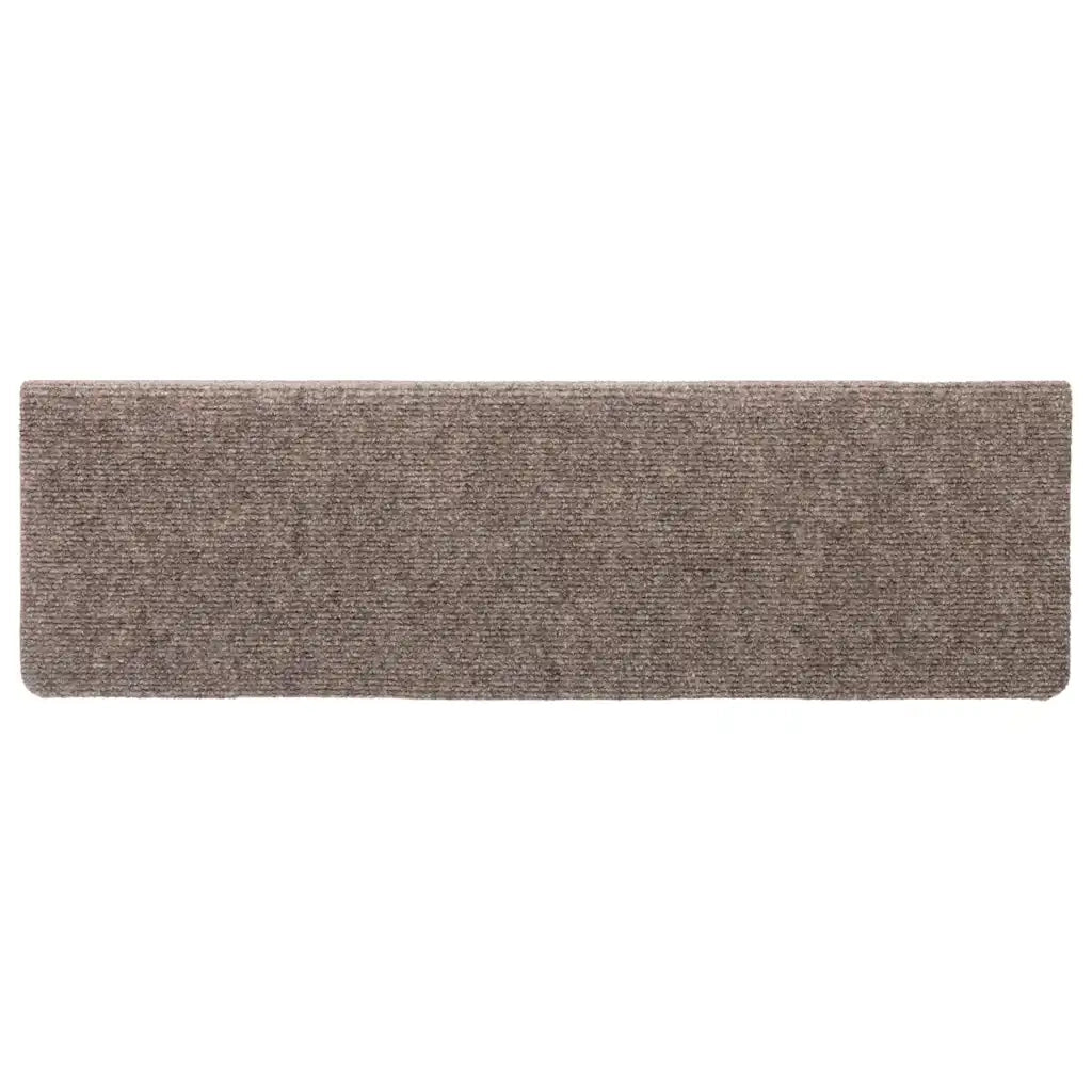 Tappetini per scale autoadesivi 30 pz 65x21x4 cm beige bordo rettangolare 3365700