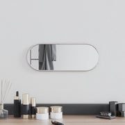 Specchio da Parete Argento 40x15 cm Ovale 348188