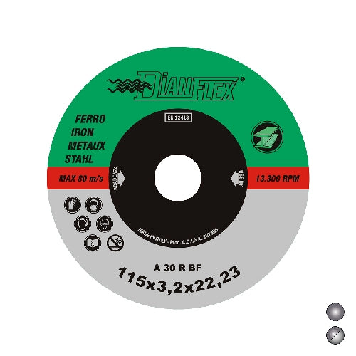 DISCO ABRASIVO PER FERRO- mm 230 x sp. 2.0 Ferro- DH- pezzi 1