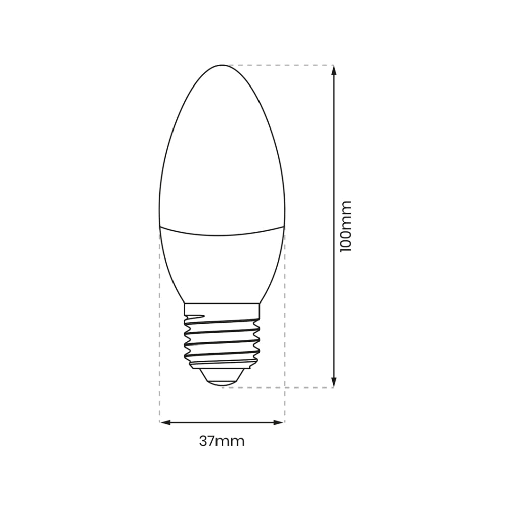 Lampadina LED E27 7W Candela 600lm 6000K Fredda Eko-Light