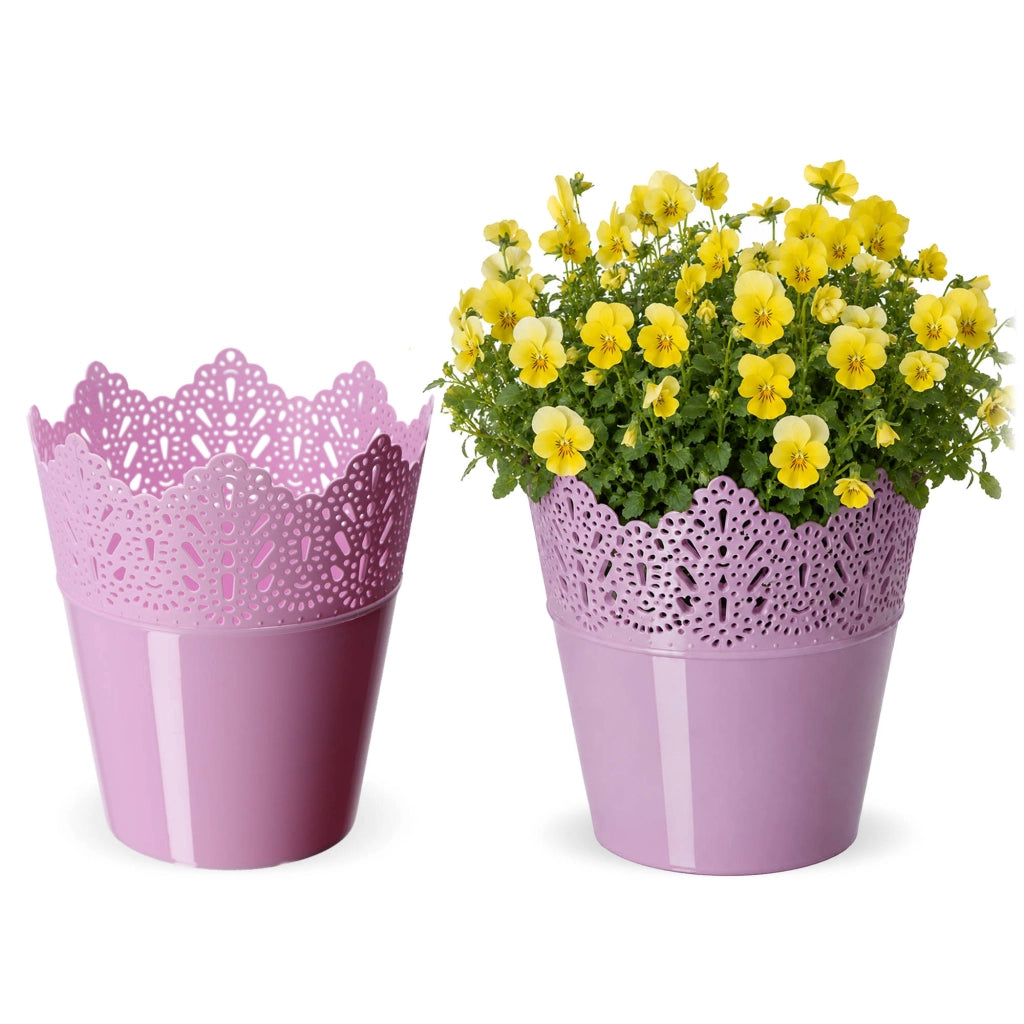 Vaso da fiori KADAX, vaso da fiori, coperchio alto, supporto per fiori, ciotola lucida, 14,5 cm, rosa