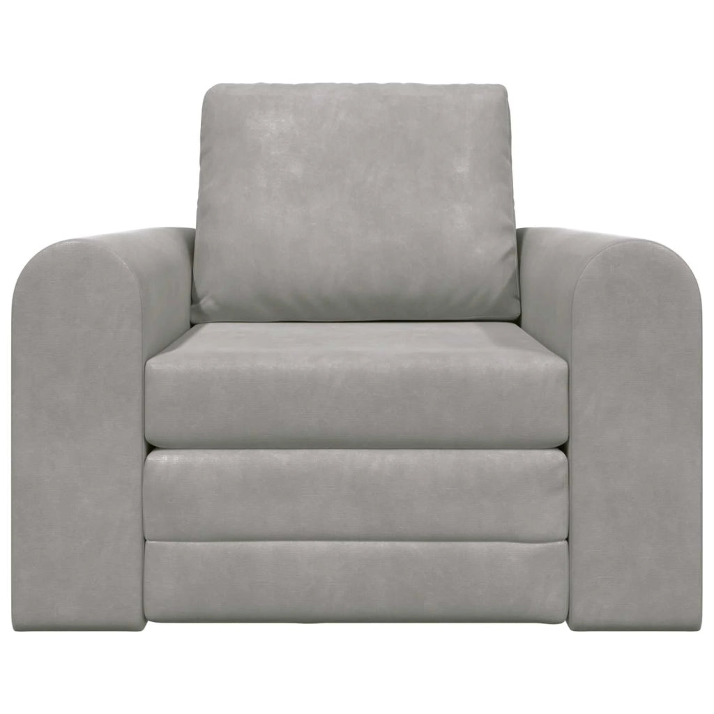 Divano letto Grigio chiaro 98 x 71 x 83 cm Velluto 4106666