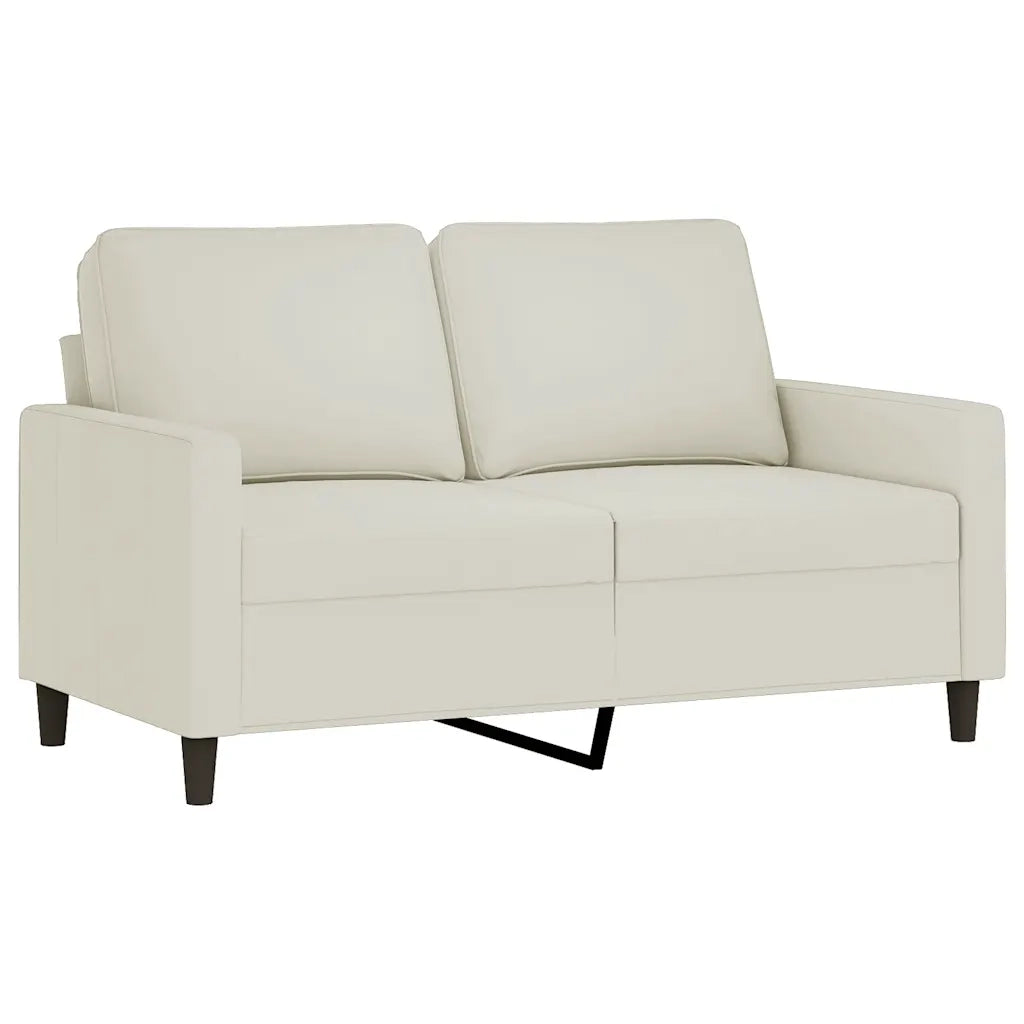 Set di Divani 3 pz con Cuscini Crema in Velluto 3201514