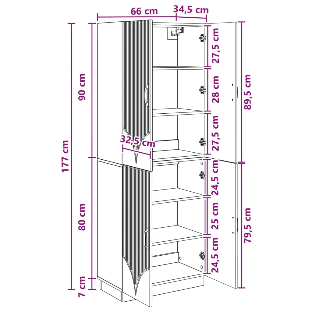 Set di armadi 2 pcs Rovere Artigianale Legno ingegnerizzato 3416789