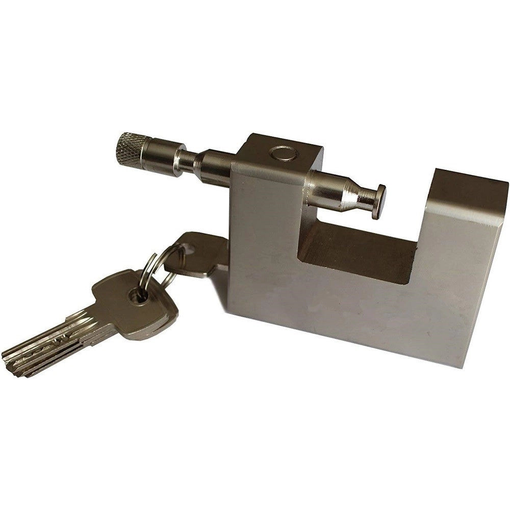 Trade Shop - Lucchetto Di Sicurezza Resistente Antiscasso Blindato In Acciaio -