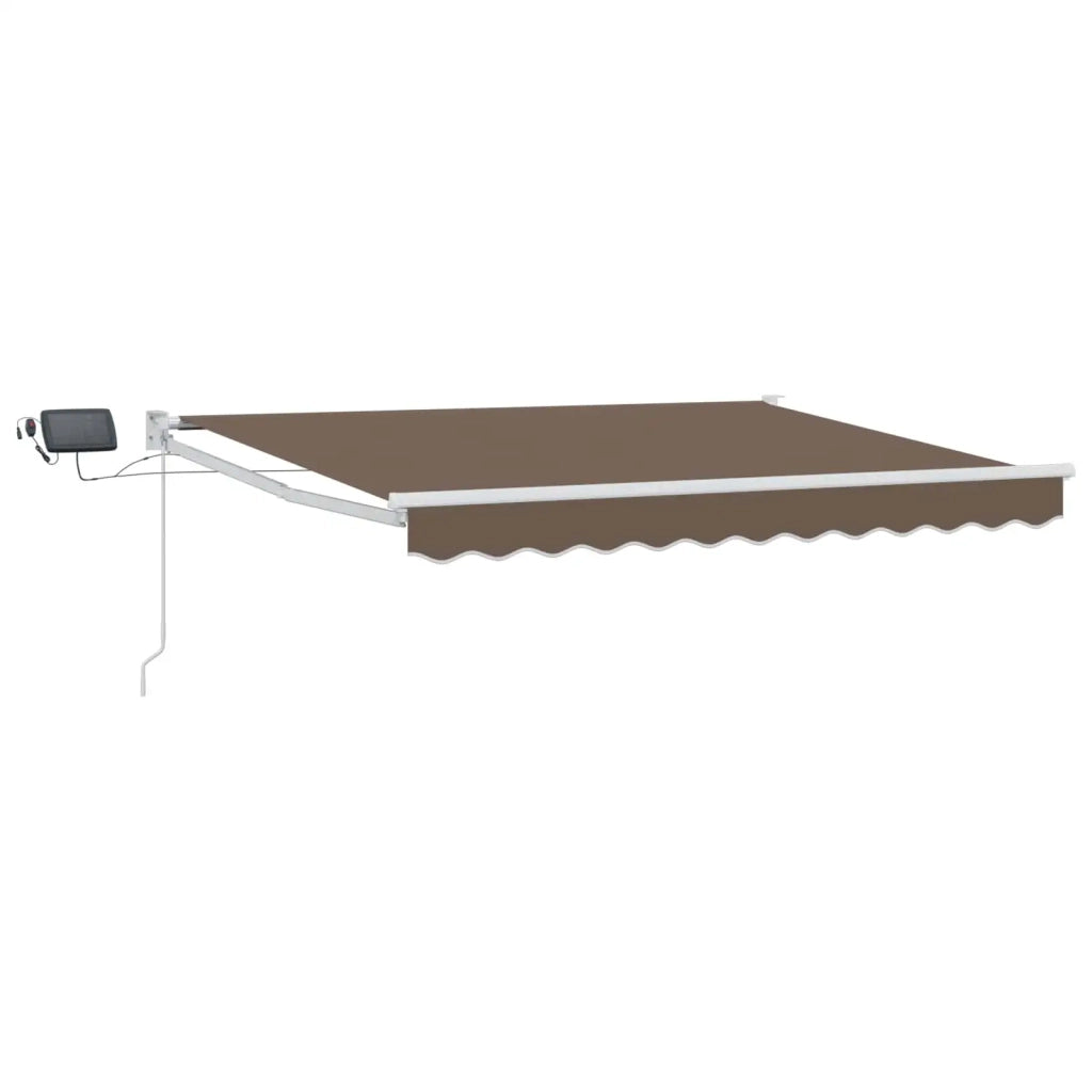 Tenda retrattile manuale con LED Tortora 3426062