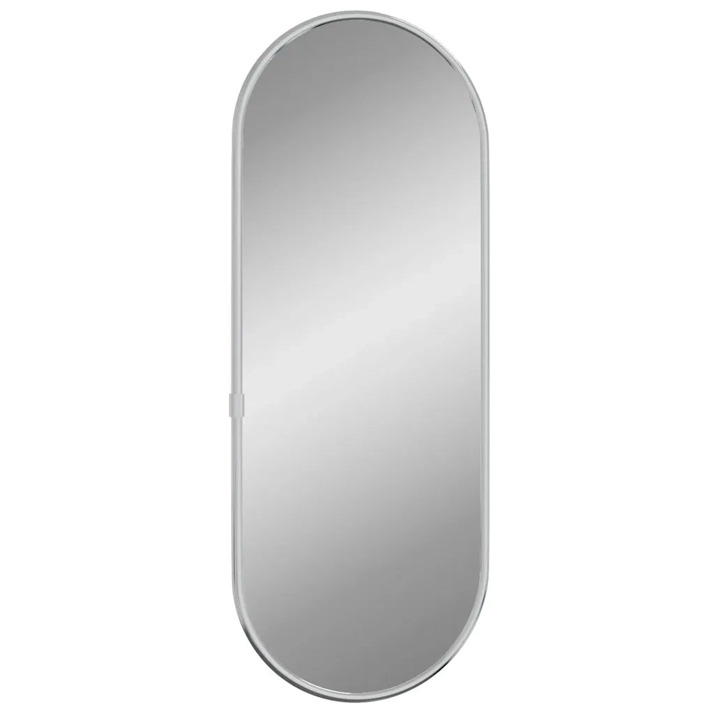 Specchio da Parete Argento 40x15 cm Ovale 348188