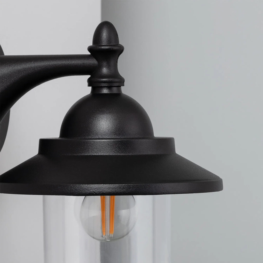 Applique esterna industriale nera IP44 Giovanni E27