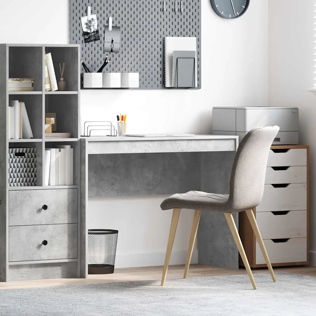 Scrivania | Tavolo da Ufficio Grigio cemento 100 x 40 x 76 cm