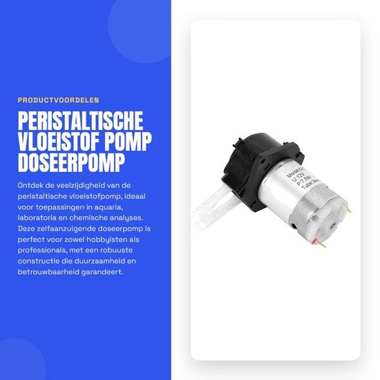 Pompa peristaltica 12 V - Doseerpomp self-aspettante - Facile manutenzione - Adatta per laboratorio e biochimica