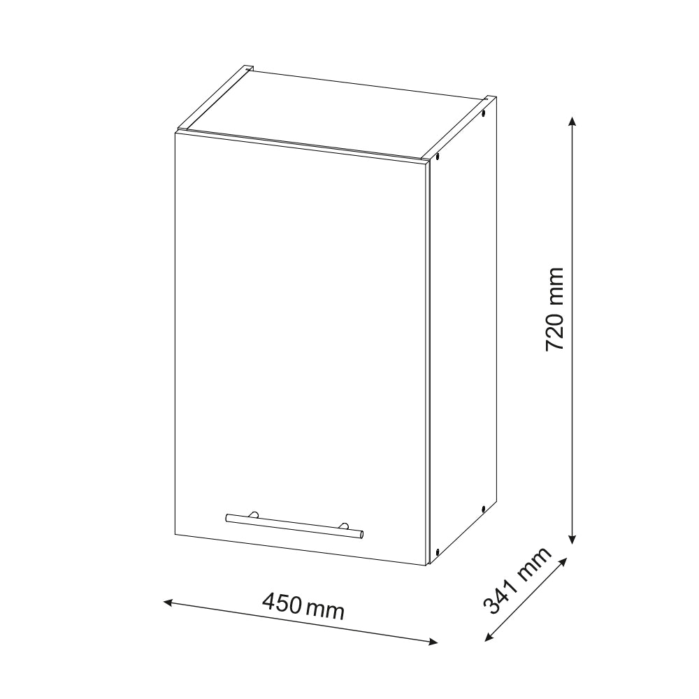 Vicco Mobile bagno Bianco lucido 45 x 72 cm