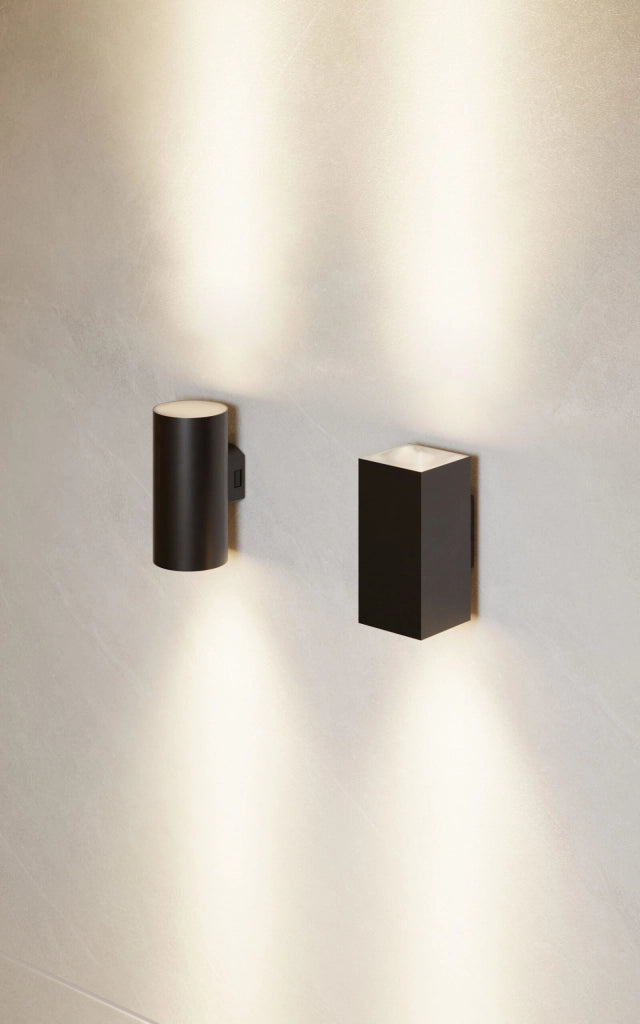 SUNSET Applique LED da parete quadrata 16W Switch 2700K 3200K 4000K IP65 IK06 Finitura Corten Strutturato per illuminazione outdoor professionale