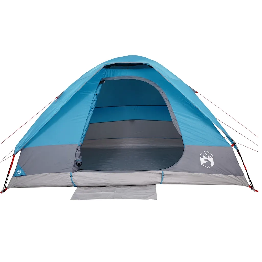 Tenda da Campeggio a Cupola per 4 Persone Blu Impermeabile 94778