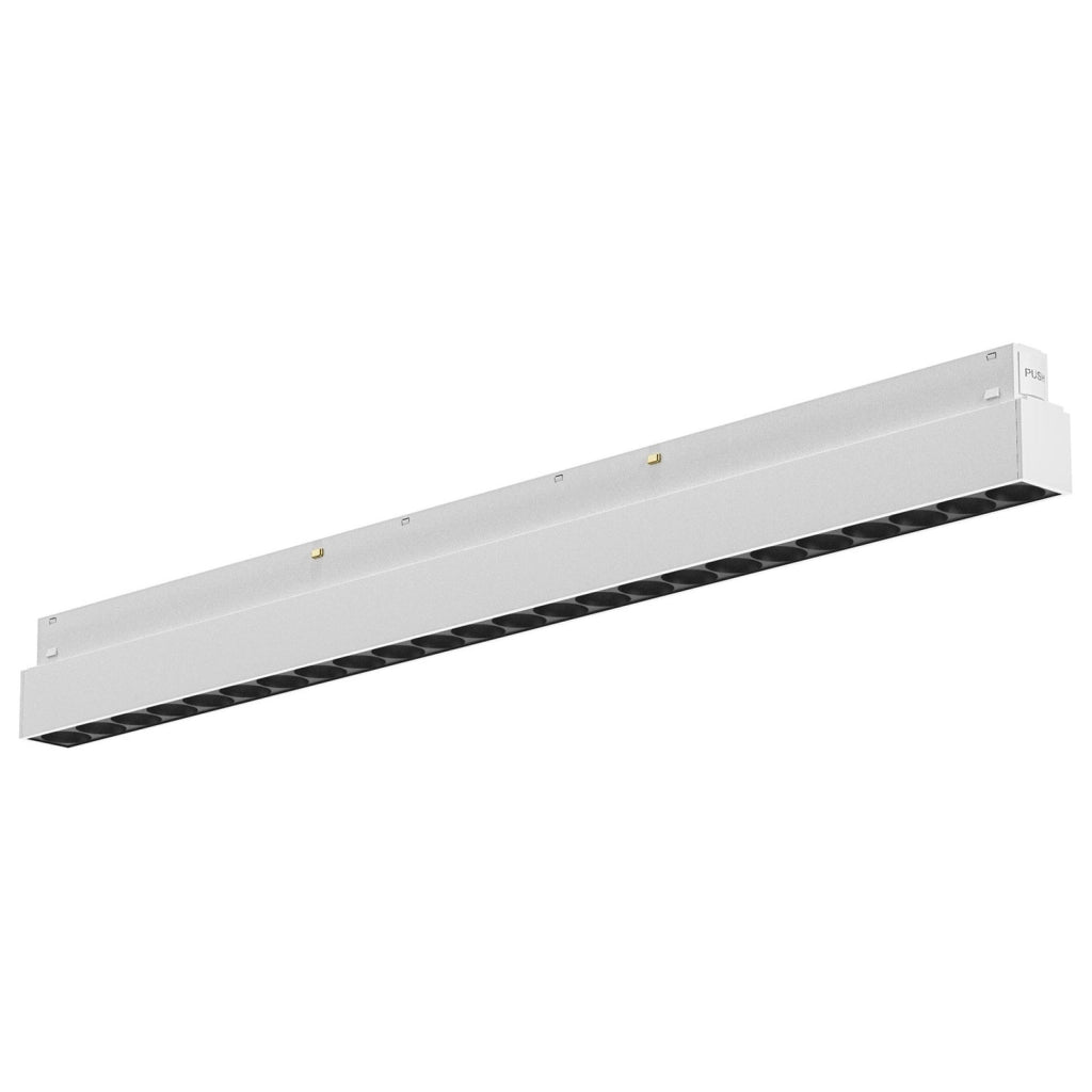 Modulo LED Lineare 24W 4000K 2058lm 48V Dimmerabile per Binario, Alluminio Bianco Opaco, Fascio 38° - GEA Luce