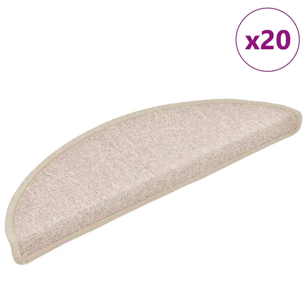 Tappetini per scale 20 pz 56x17x3 cm tortora semicircolari 3365787