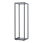 Portalegna per uso interno/esterno portalegna di design supporto per la conservazione della legna da ardere 35 x 35 x 120 cm acciaio laccato nero 03_0006294