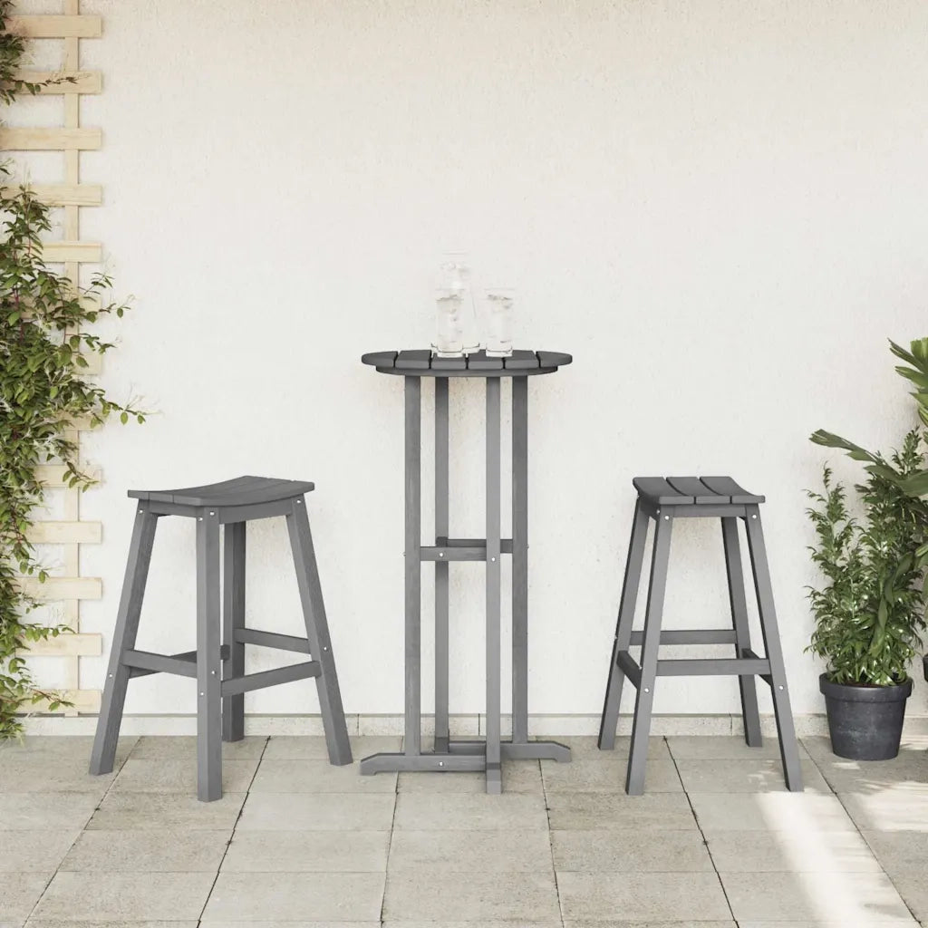 Sgabello da bar 2 pcs Grigio chiaro 52 x 43 x 73,5 cm HDPE 42006612