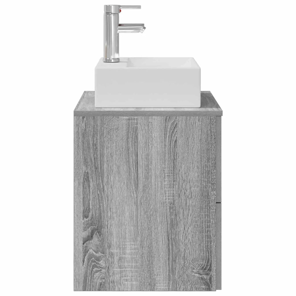 Mobile Lavabo da Parete Sonoma grigio 49,5 x 41 x 62,5 cm 890283