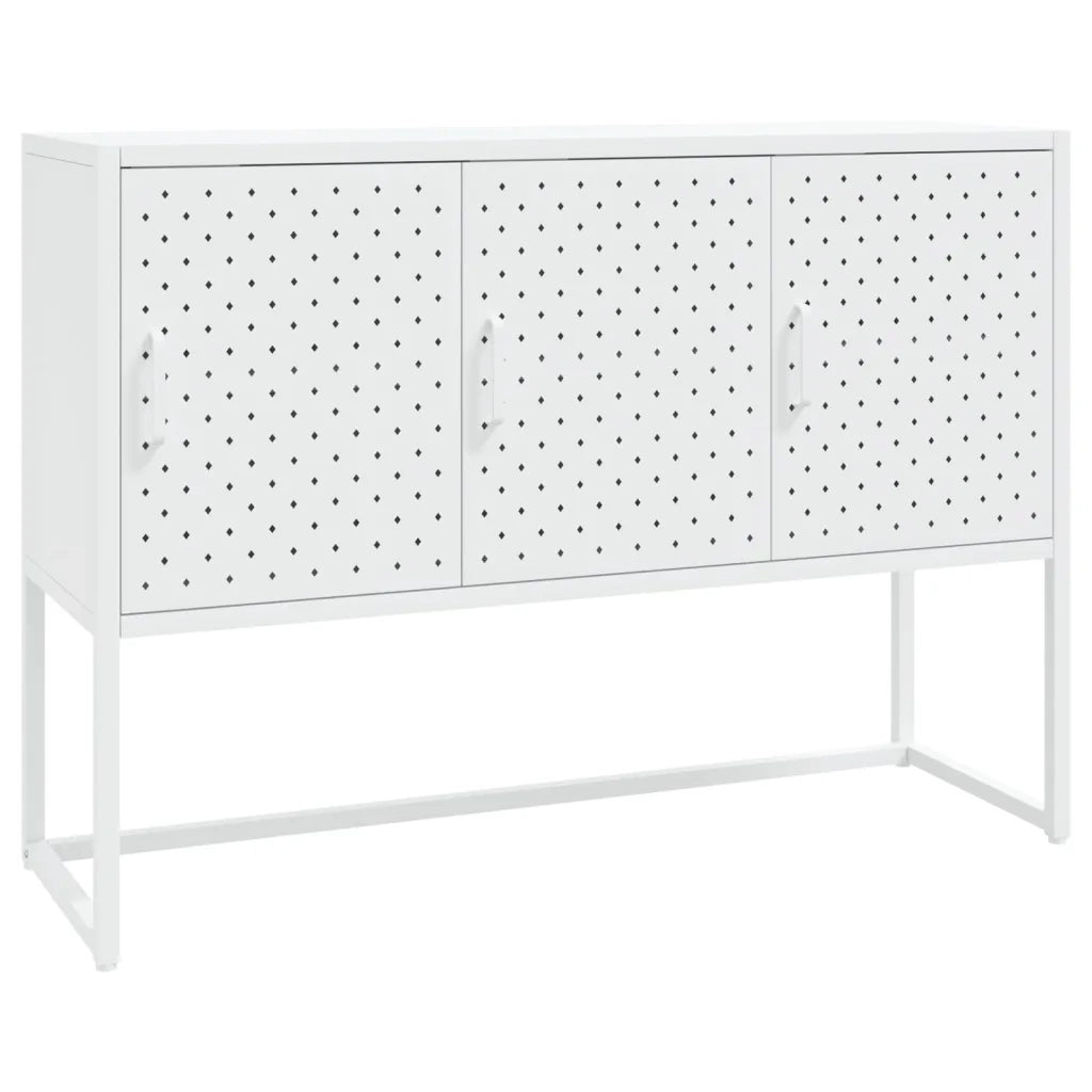 Credenza Bianca 105x35x75 cm in Acciaio 335869